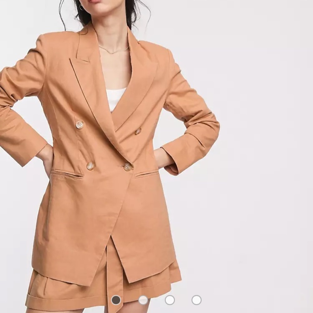 ASOS beige linen blazer size 14